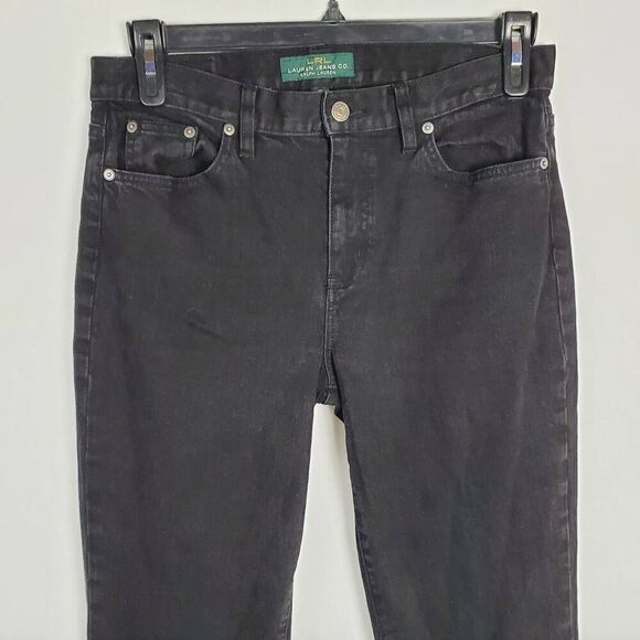 Lauren Jeans Co. size 10 MODERN BOOTCUT high waisted Jean, Black - Picture 2 of 5